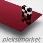 Kırmızı Ayna Pleksi Yapışkanlı