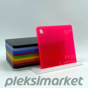 Floresan Koyu Pembe Dökme Pleksi Akrilik Levha