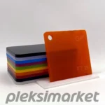 Floresan Koyu Turuncu Dökme Pleksi Akrilik Levha