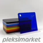 Transparan Koyu Mavi Dökme Pleksi Akrilik Levha