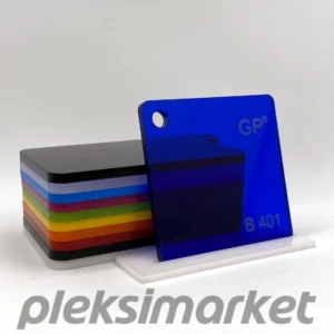 Transparan Koyu Mavi Dökme Pleksi Akrilik Levha