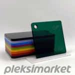 Transparan Koyu Yeşil Dökme Pleksi Akrilik Levha