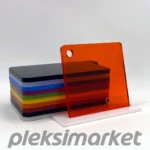 Transparan Turuncu Dökme Pleksi Akrilik Levha